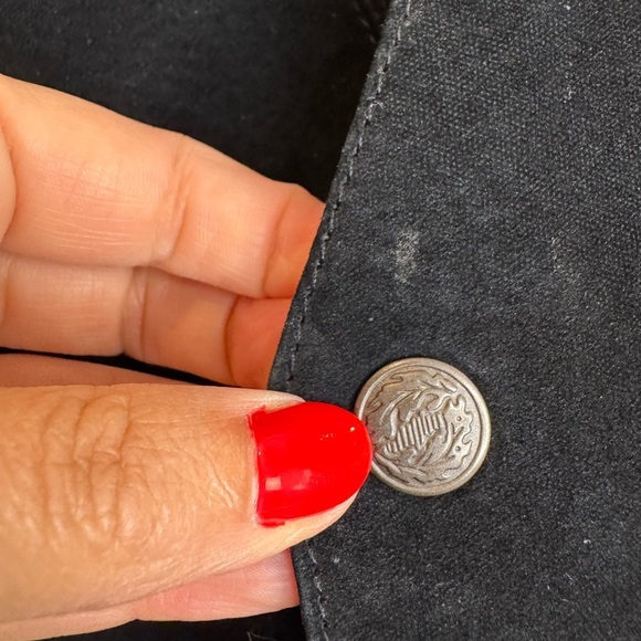 Vintage western suede leather festival Black snap Button-Up Vest size large - Picture 4 of 9